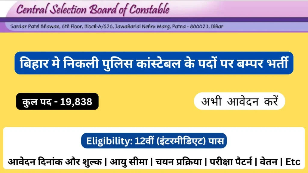 Bihar Police Vacancy 2025